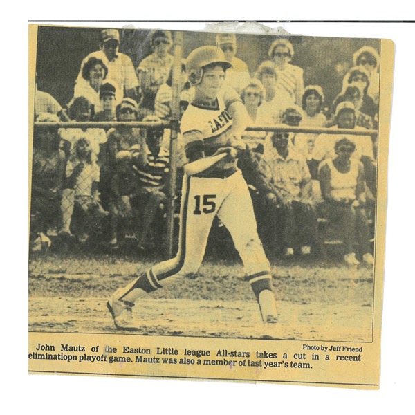 John Mautz batting for the Easton Little League All-Stars, 1981